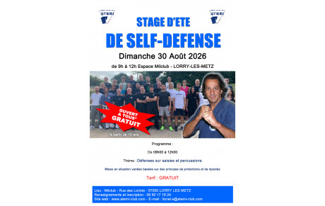 Stage d'été de Self Défense GRATUIT Dimanche 30 Août