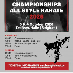 Open European Championships All Style Karate 2026